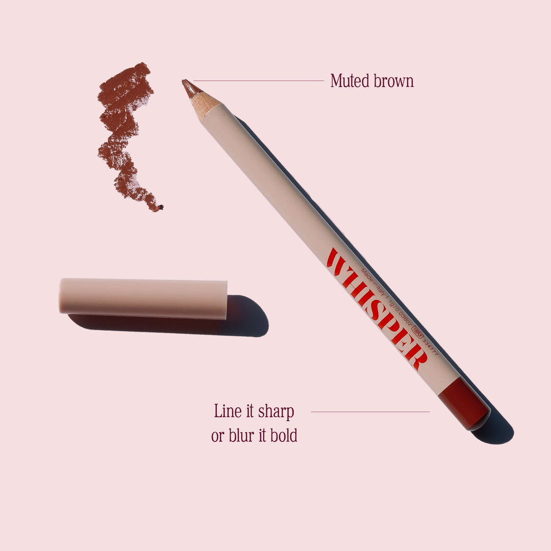 WHISPER Lip Smudge Pencil (muted nude brown)