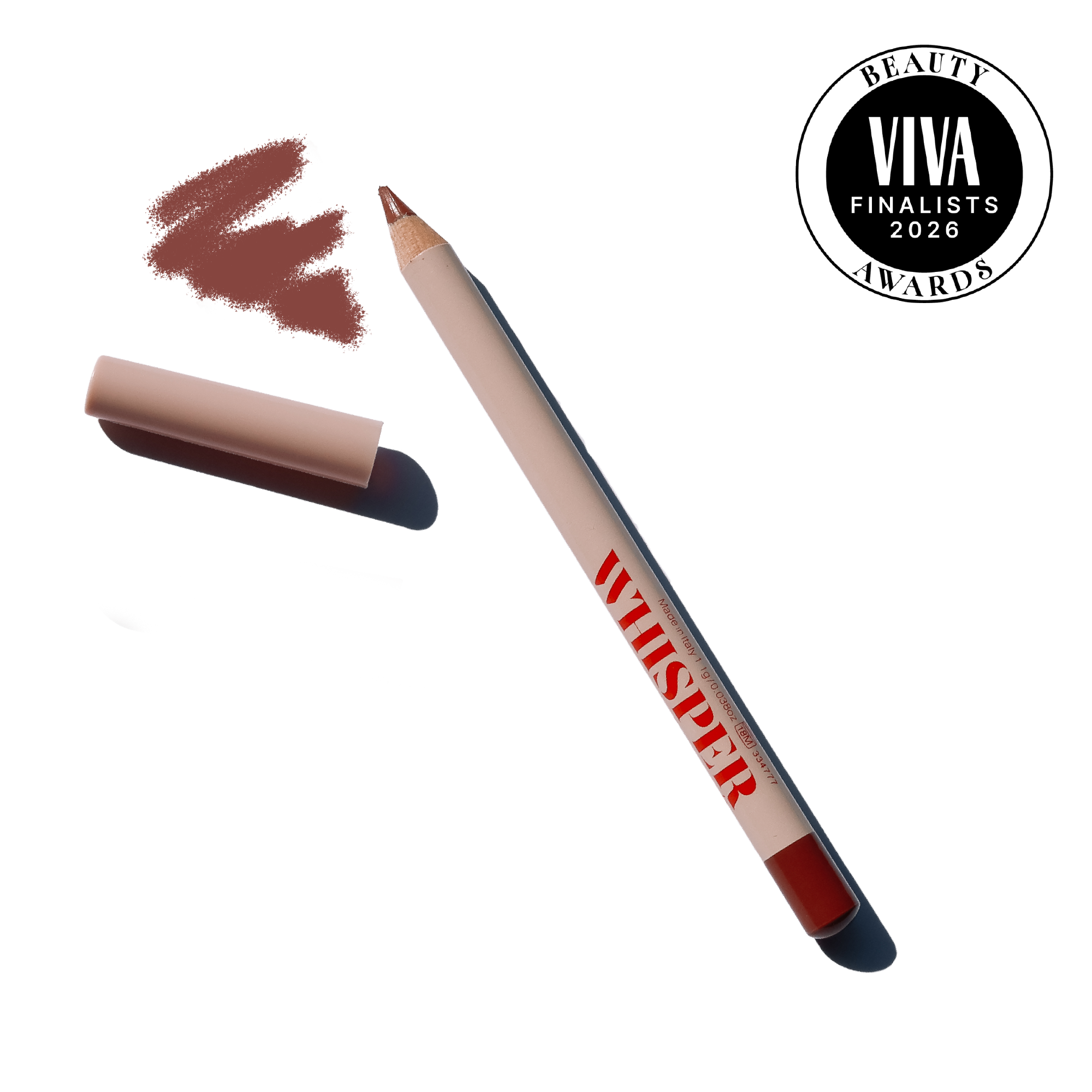 WHISPER Lip Smudge Pencil (muted nude brown)