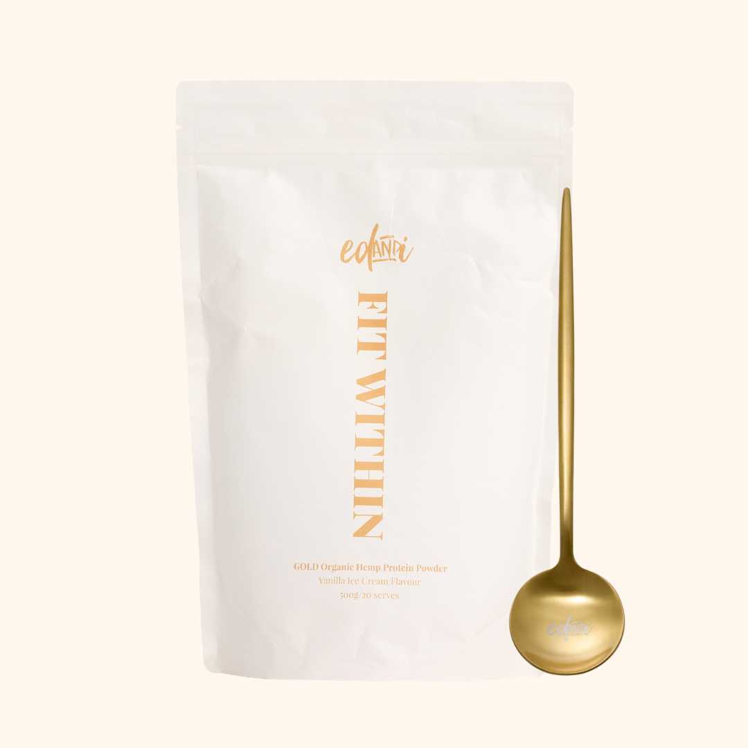 FIT WITHIN REFILL GOLD Organic Hemp Protein Powder + FREE Spoon