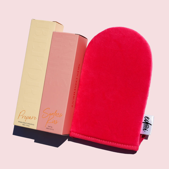 BEFORE + PART TIME self tan + Mitt